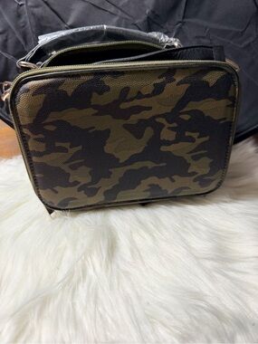 Woman’s Camouflage Crossbody Bag - Olive/Black